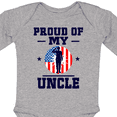 thumbnail image 4 of Inktastic Military Uncle Proud Nephew Boys or Girls Long Sleeve Baby Bodysuit, 4 of 5