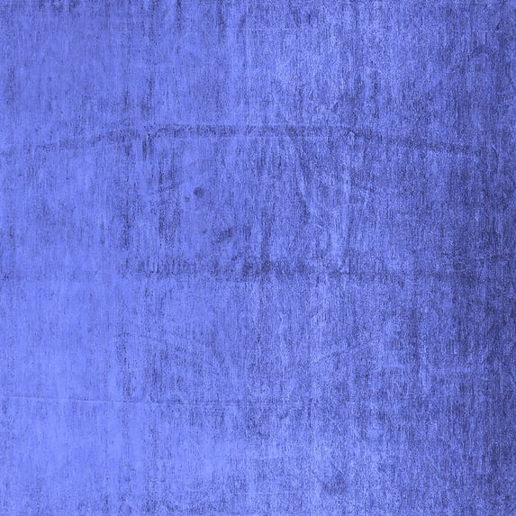 Ahgly Company Machine Washable Indoor Square Oriental Blue Industrial Area Rugs, 6' Square