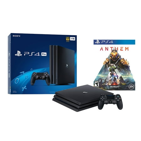 Sony PlayStation 4 PRO 1TB Console Anthem Bundle - Black 4K HDR Ultra HD PS4 PRO (Ps4 Pro Best 4k Tv)