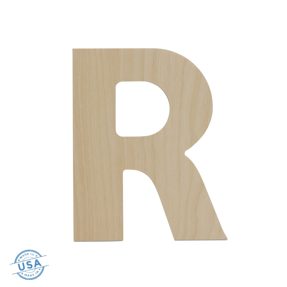 Wooden Letter R Cutouts 12 Wooden Letters for Wall Decor Home Decor Crafts and Party Decorations by Woodpeckers 