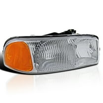 Spec-D Tuning Chrome Passenger Right Side Headlight Compatible with 1999-2006 GMC Sierra 1500/2500/3500, Head Light Lamp Assembly
