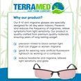 thumbnail image 6 of Terramed Eagle Unisex Migraine Glasses Women or Men - Migraine Glasses for Migraine Relief and Light Sensitivity Relief | Fl-41 Migraine Glasses for Computers Indoor Reading Photophobia Eye Strain, 6 of 8
