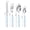 Blue-4pcs, variant on ATJIA Pearl Ceramic Handle Kitchen Stainless Steel Silverware Tableware Flatware Cutlery 4Pieces/Set Steak Knife Dessert Spoon