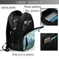 thumbnail image 4 of Pofeuu Majestic Eagle Over Castle Print Storage Laptop Backpack with USB Charging Port[Water Resistant] College Computer Bookbag Fits, 4 of 7