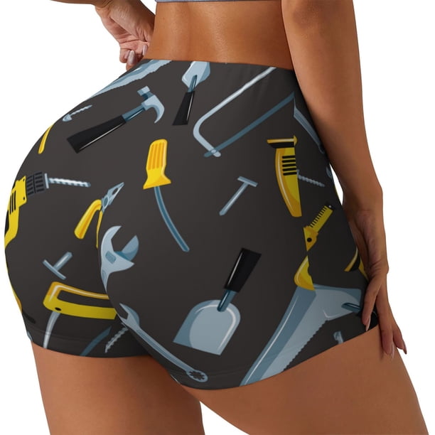 Fotbe Repair tools (2) Shorts Sin Costuras – Shorts Deportivos de Cintura Alta para Mujer, Elásticos para Gimnasio, Yoga, Running o Ciclismo-Medium