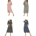 thumbnail image 1 of Polyester Robe de Nuit pour Femmes de Remplacement Col Rond à Fermeture Éclair Respirante Cardigan Circulaire pour la Maison et le Bureau Peignoir Vêtement de Nuit Vêtements de Nuit Rouge TTG, 1 of 8