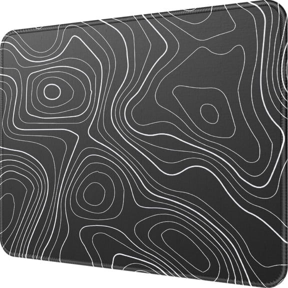 Large Black Mouse Pad with Stitched Edges for Gaming & Office