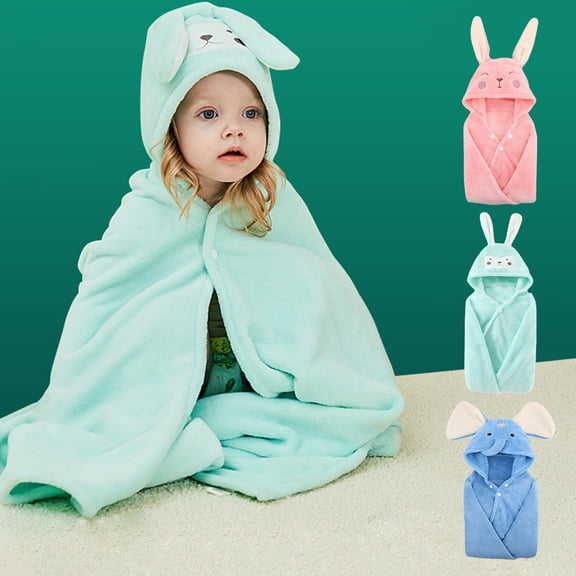 Nsxcdh Kids Hooded Bath Towel Fiber Absorbent 27.55x55.11 in Soft Heavy Duty for Girls and Boys Bathroom Home