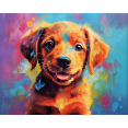thumbnail image 1 of Colorful Puppy Love - DIY Diamond Painting, 1 of 6