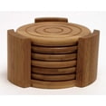 thumbnail image 3 of Lipper International sous-Verres Ronds en Bois de Bambou, Ensemble de 7 Pcs, 3 of 3