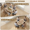 thumbnail image 4 of HOMCOM Table à Manger Extensible pour 4-6, Table de Cuisine Rectangulaire, Naturel, 4 of 10