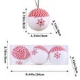 thumbnail image 3 of Christmas Balls, 3pcs Red and White Snowflake Ornaments Set Foam Hanging Decorations for Christmas Tree Holiday Party Home Decor 2025, 3 of 6