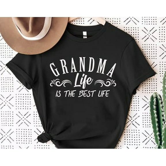 Simple Fit Grandma Life is the Best Life Shirt, Gift for Grandma, Grandma Shirt, Grandma T-Shirt, New Grandma Shirt, Pregnancy Announcement