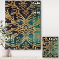 DESIGN ART Designart 'metallic Glam Indigo Form I' Transitional Print