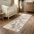 thumbnail image 3 of 2'x6' Runner Rug for Hallway, Washable Small Indoor Rug Neutral Abstract Beige, Low Pile & Stain Resistant Carpet for Kitchen Bedside Laundry, 3 of 10