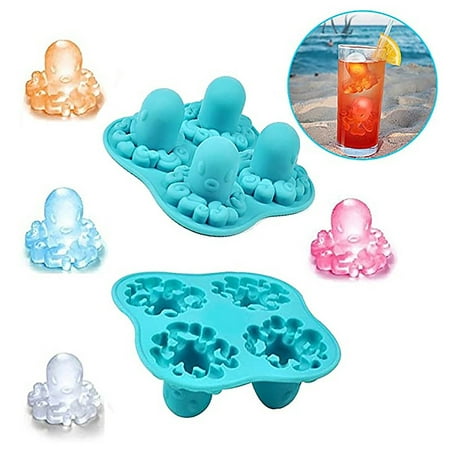 

ZOhankhai Octopus/ Shape Ice Cube/ Diy Mould Pudding Jelly Mold Tray Home Diy Cocktail 2Pc Food Grade Easy To Clean Ice Cube Making Food Grade Ice Compartment Easy Ice Cube Making At Home