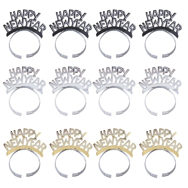 Diadema BinaryABC Happy New Year, 12 unidades, para niños