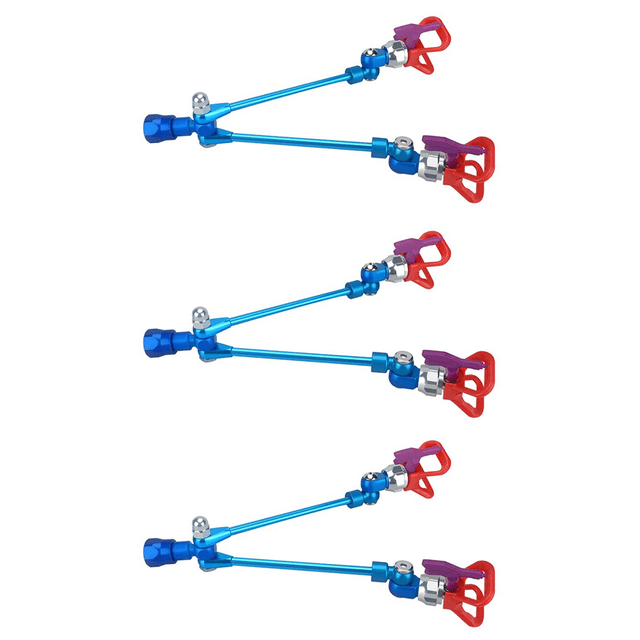 3X Airless Paint Extension Pole Double 517 Nozzle Painting for Sprayer Guard Powerful Spraying Tool