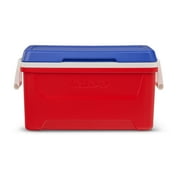 Igloo 48 QT Laguna Hard Sided Ice Chest Cooler, Red White & Blue