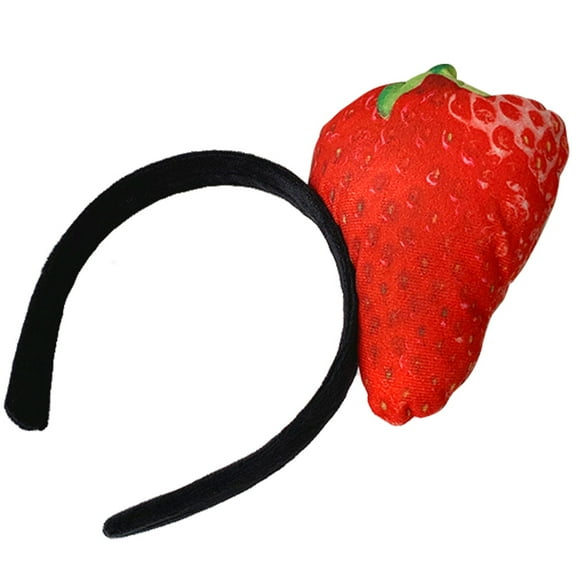 BESTOYARD Strawberry Shape Facial Headband Soft Adjustable Spa Hair Band for Washing Face
