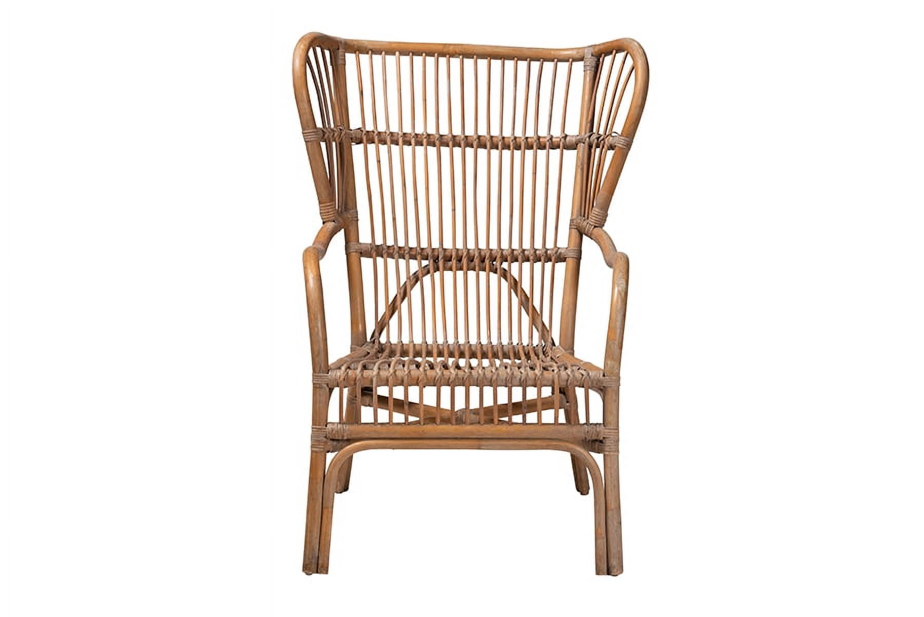 bali & pari Lamaria Rattan BOHO Accent Chair, Natural Brown