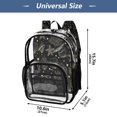 thumbnail image 4 of Large Clear PVC Backpack Heavy Duty See Through Backpack for Adults Work Travel, Coastal Line Art Printed 12L, 4 of 8