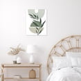 thumbnail image 2 of Mid Century Modern Wall Art Minimalist Geern Geometric Bathroom Pictures Wall Decor Abstract Boho Sun and Leaf on White Canvas Art Wall Decor for Living Room Bedroom 16x24 Inches, 2 of 5