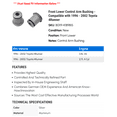 thumbnail image 2 of Front Lower Control Arm Bushing - Compatible with 1996 - 2002 Toyota 4Runner 1997 1998 1999 2000 2001, 2 of 2