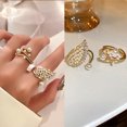 thumbnail image 3 of Anillo de mujer, reemplazo decorativo portátil, lindo, elegante, ajustable, a la moda, anillos para chicas, joyería, regalo de cumpleaños Ropa, zapatos y accesorios Miscelánea Doble capa Minnieouse AP015756-02, 3 of 6