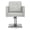 Gray, variant on PVC Leather Barber Chair with Aluminum Alloy Foot Pedal, Salon Armchair with Square Chassis and Rivet Design, Styling Chair with High Oil Pump for Barbershop Home Beauty Clients Tattoo Spa, Pink