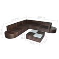 thumbnail image 4 of vidaXL Ensemble de Salon de Jardin 8 Pcs avec Coussins Poly Rotin Marron, 4 of 4