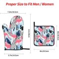 thumbnail image 3 of Flamingo Oven Mitts and Pot Holders 4 Pcs Sets for Kitchen, Cooking Gloves Heat Resistant Oven Mitt Gloves Non Slip Potholders BBQ Gloves for Grilling, BBQ, 3 of 6