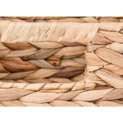 Better Homes & Gardens 3-Piece Natural Woven Water Hyacinth Decorative Storage Basket Set, 16 in x 7 in x 6 in