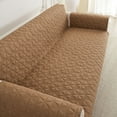 thumbnail image 4 of Dowbom Waterproof Couch Cover,1-Piece Quilted Sofa Cover for 3 Cushion Couch Furniture Protector Universal Non-slip Anti-Scratch thick Sofa Slipcover for Pets Cat Dog Kids-53x190cm(21"x74")-Camel, 4 of 8