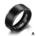 thumbnail image 2 of Anillo de acero inoxidable para hombre, regalo de San Valentín, con letras personalizadas y creativas., 2 of 2