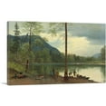 thumbnail image 1 of ARTCANVAS Campers With Canoes Canvas Art Print by Albert Bierstadt - Size: 18" x 12" (0.75" Deep), 1 of 9