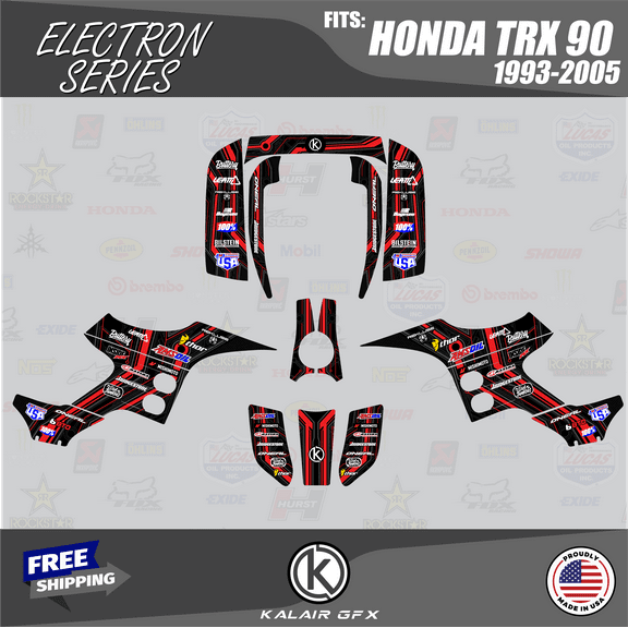 Kalair GFX Graphics Kit for Honda ATV TRX 90 (1993-2005) Electron Series