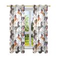 thumbnail image 7 of Yayeee Window Curtains Light Filtering 63"x52" Grommet Panel Pair Home Living Room Decor, Rainbow Starts Pattern, 7 of 7