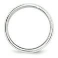thumbnail image 3 of Primal Gold 14 Karat White Gold 5mm Milgrain Half Round Band Size 4, 3 of 9