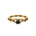 thumbnail image 2 of 0.70 CT 14K Rose Gold Black Diamond Ring Twisted Braided Solitaire, 2 of 2