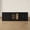 Black, variant on CHIC HOUSE 95" Modular TV Stand for 100" TV, 3 Piece Entertainment Center with 3-Drawer Dresser, Acrylic & Arched Cabinets, Walnut