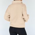 thumbnail image 6 of Yokua Quarter Zipper Cropped Sweatshirt Long Sleeve Oversized Pullover Top for Women, 6 of 8