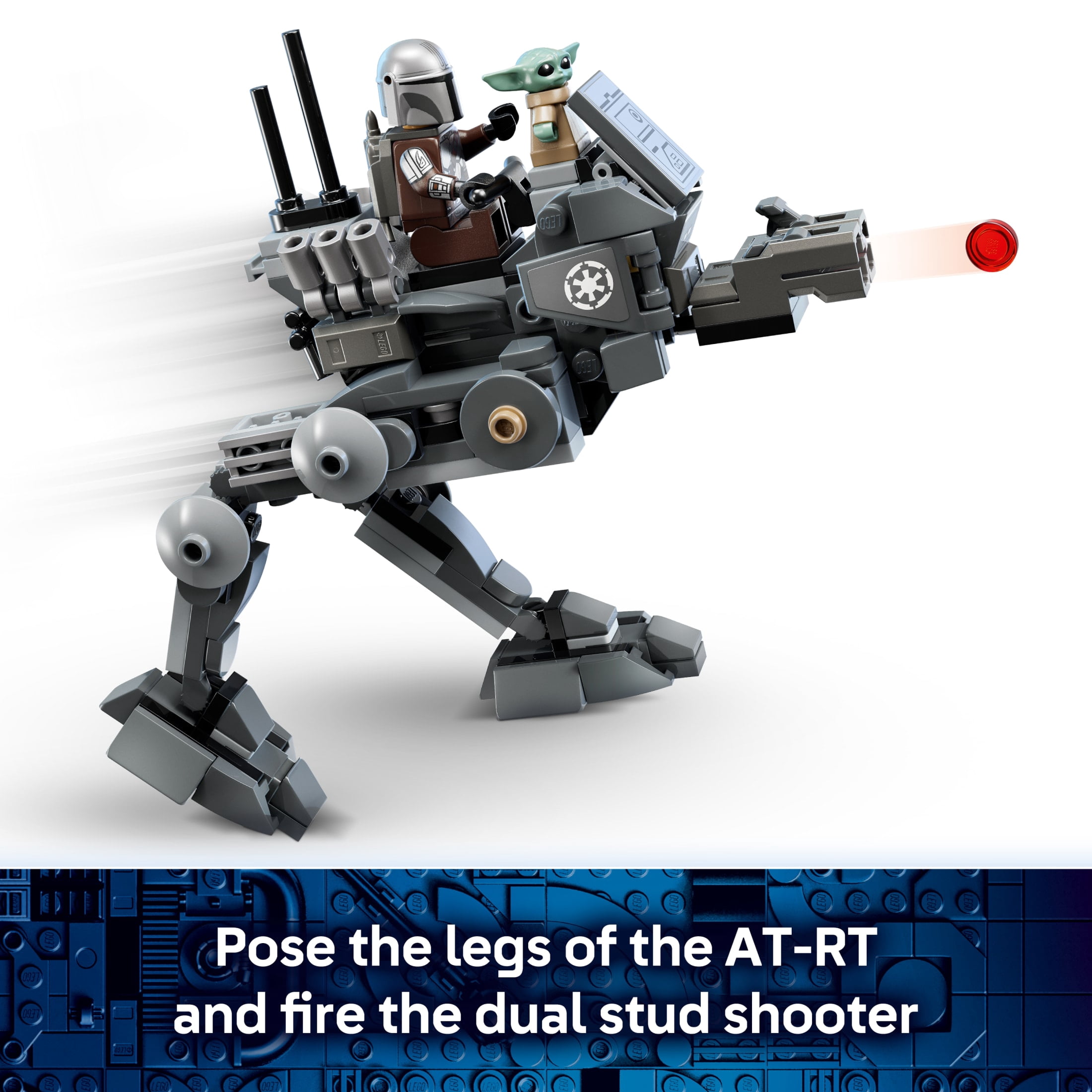 LEGO Star Wars AT-RT Attack - Building Toy for Boys & Girls, Ages 7+ - With The Mandalorian & Grogu Minifigures - Playset for Kids - Gift for Birthdays - 75444
