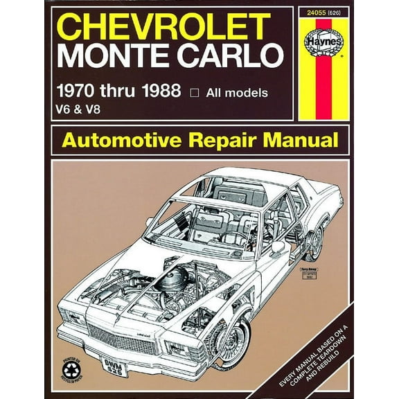 Chevrolet Monte Carlo Gas Models (70-88) Haynes Repair Manual ^