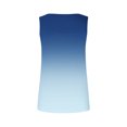 thumbnail image 4 of Staron Women's Casual Ombre Pleated Round Neck Tank Top Sleeveless Loose Comfy Fashion T-Shirt Blouse, Navy XL, 4 of 6