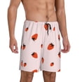 thumbnail image 2 of Sikiie Strawberry Mens Pajama Shorts, Lightweight Lounge Pant with Pockets Soft Sleep Pj Shorts for MenX-Large, 2 of 6