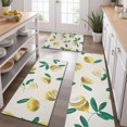thumbnail image 2 of Yellow Lemon Fruit Slices Beige Pattern Kitchen Rugs Sets Of 3,Kitchen Runner Rugs Non Skid Washable,Decorative Kitchen Floor Mats for Kitchen,Sink,Laundry,17"x30"+ 17"x47" + 17"x59", 2 of 6