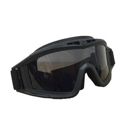 Shop4Airsoft Airsoft Safety Goggles Mask - Black - Smoke (Best Eye Protection For Airsoft)