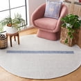 thumbnail image 2 of SAFAVIEH Natura Marina Striped Wool Area Rug, Ivory/Blue, 6' x 6' Round, 2 of 8