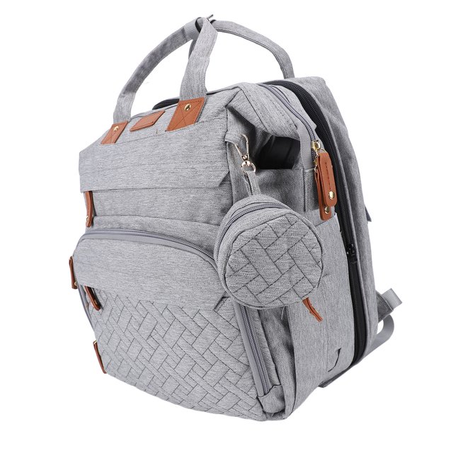 Diaper Bag Foldable Multifunctional Baby Diaper Backpack with USB Charging Port for Travel
